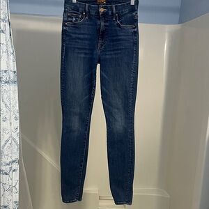 MOTHER Dark Blue Skinny Jeans